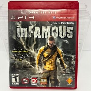 Infamous Greatest Hits PlayStation 3 PS3 Blu Ray Disc Game 2009 Case Manual